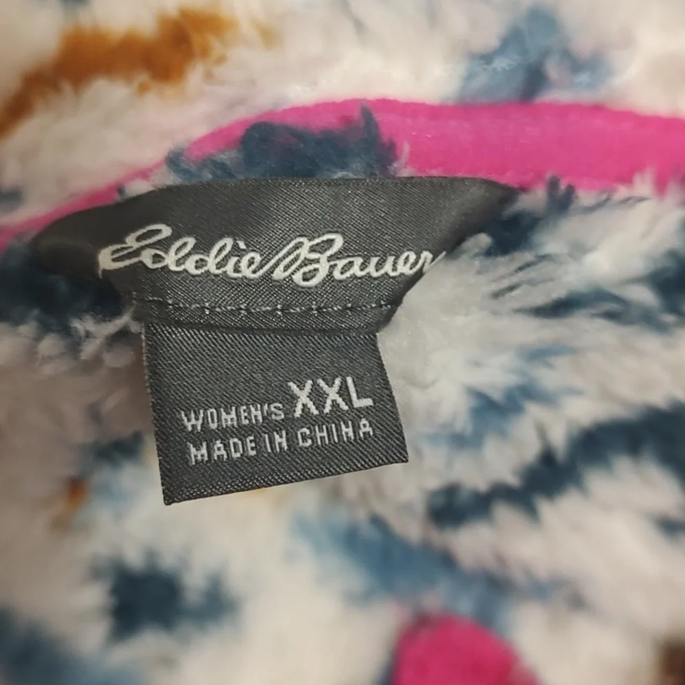 Eddie Bauer Multicolor Patterned Fleece Pullover Size XXL - Picture 4 of 4